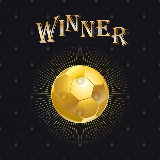 Soccer Winner Goal Award Cup Gold Football Ball Football by sofiartmedia